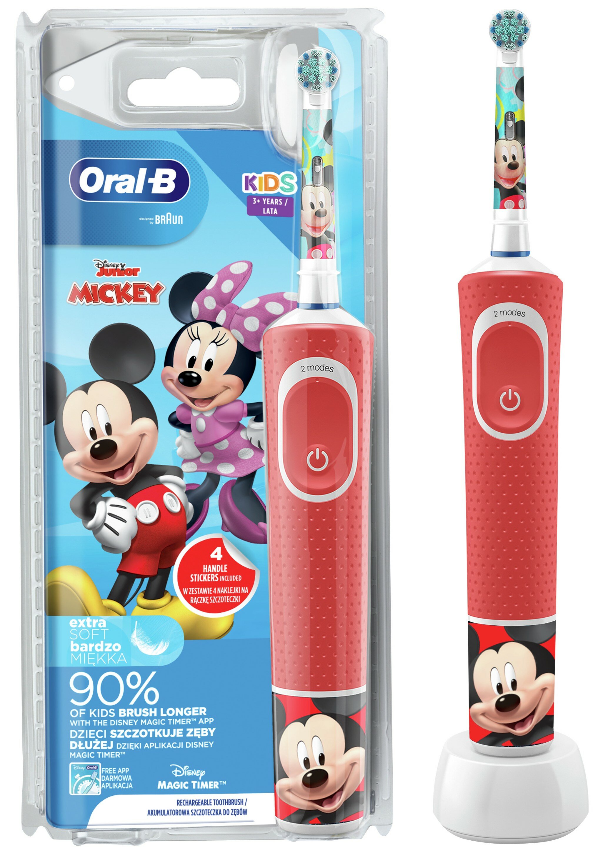 ORAL-B Kids D100 Mickey Szczoteczka rotacyjna - niskie ceny i opinie w Media  Expert