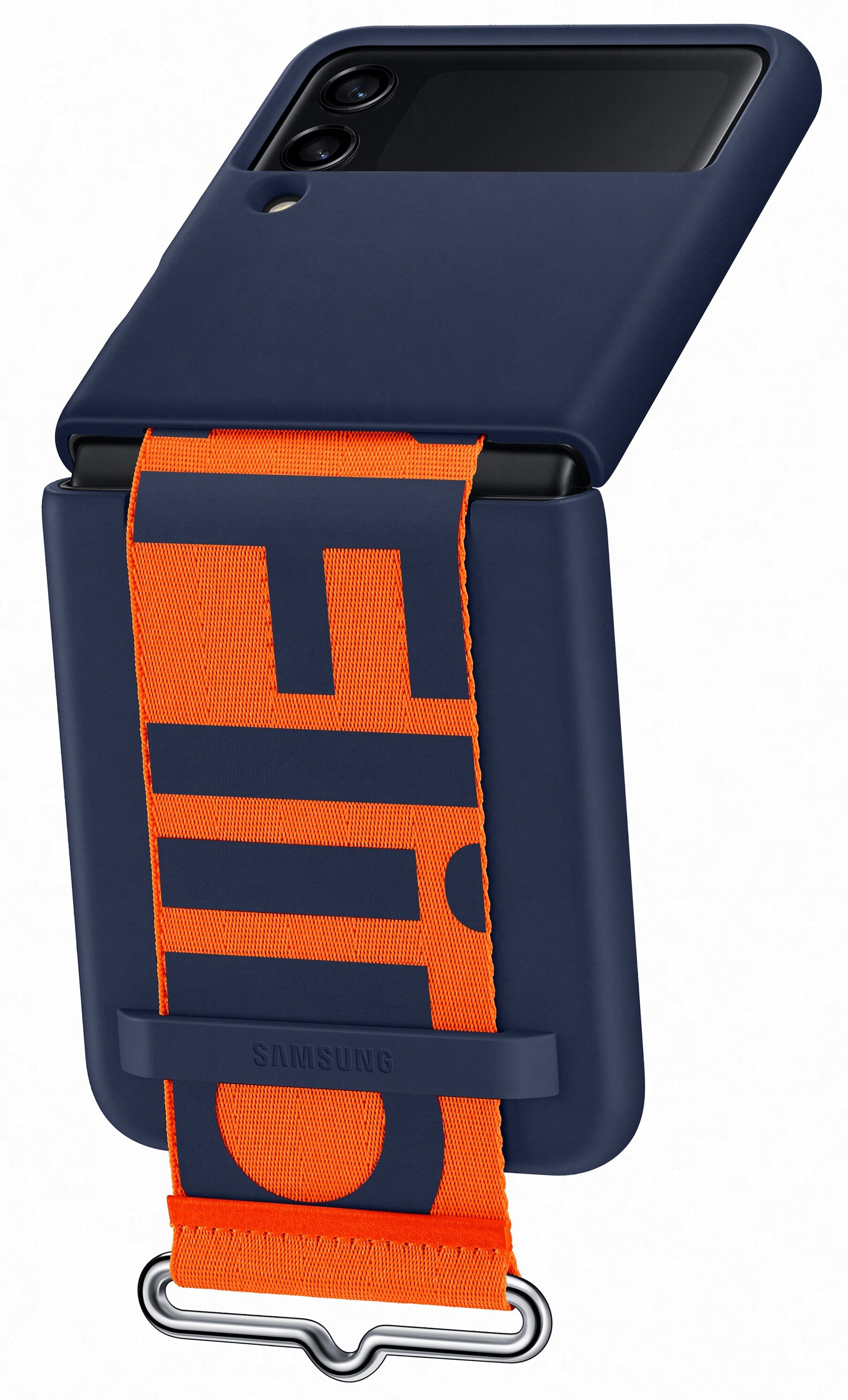 SAMSUNG Silicone Cover Strap do Galaxy Z Flip 3 EF-GF711TNEGWW Granatowy  Etui - niskie ceny i opinie w Media Expert
