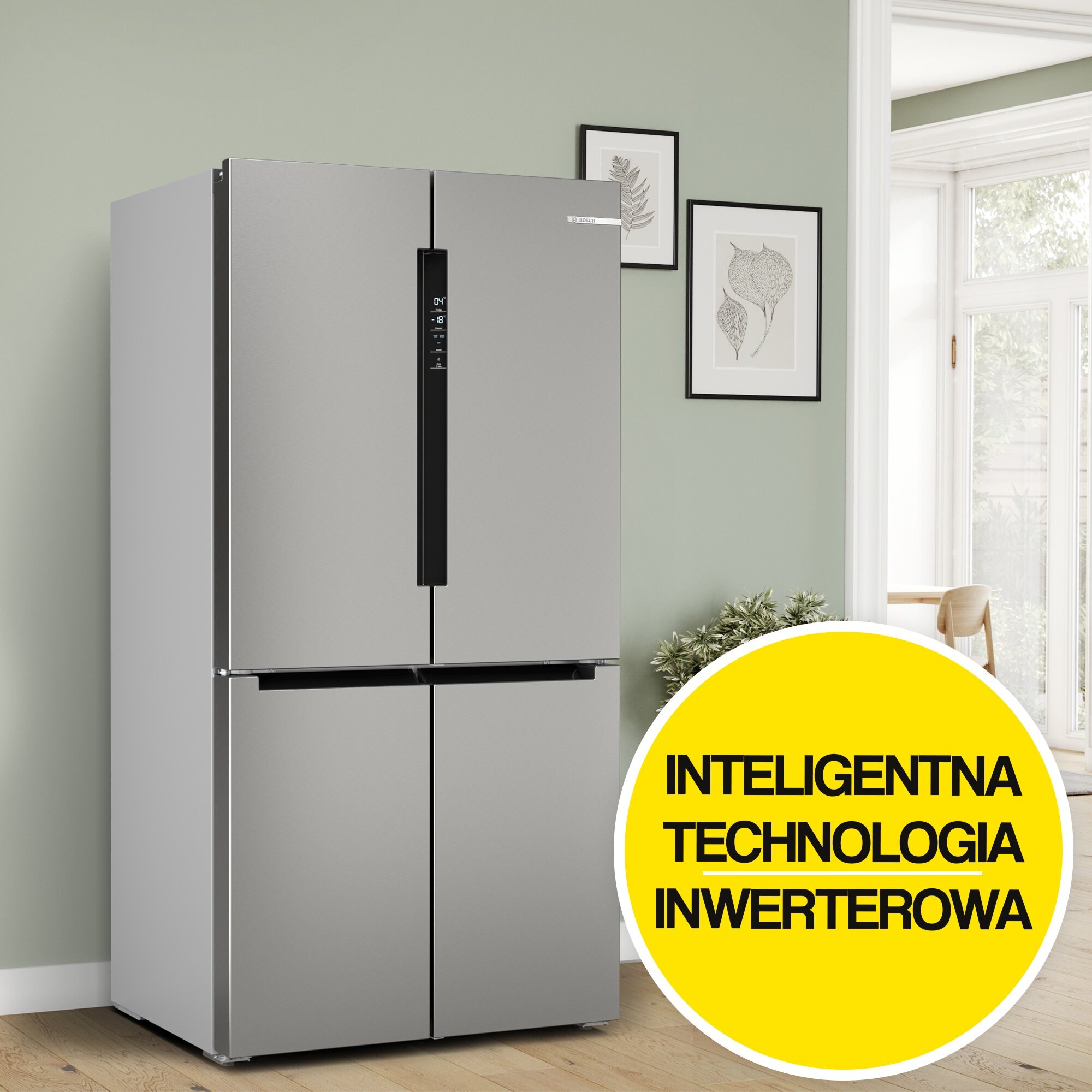 Bosch KFN96VPEA - Série 4 Réfrigérateur multi-portes congélateur en bas -  605 L - 183 x 91 (H x L) - Inox anti trace de doigts : : Gros  électroménager