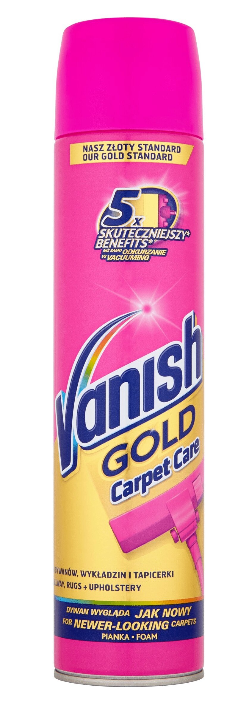 VANISH Gold 600 ml Pianka do prania dywanów - niskie ceny i opinie w Media  Expert