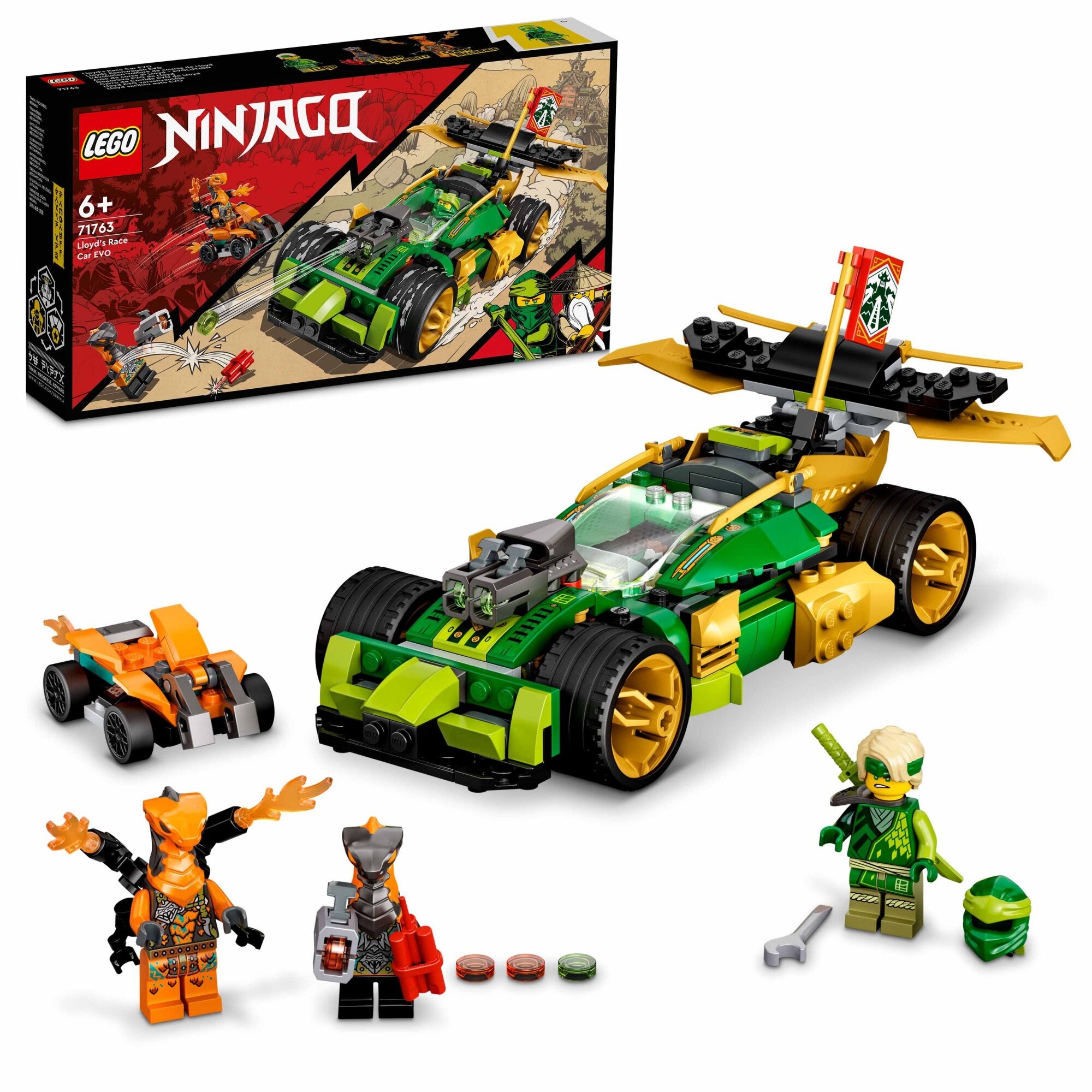 LEGO Ninjago Samochód wyścigowy Lloyda EVO 71763 - niskie ceny i opinie w  Media Expert