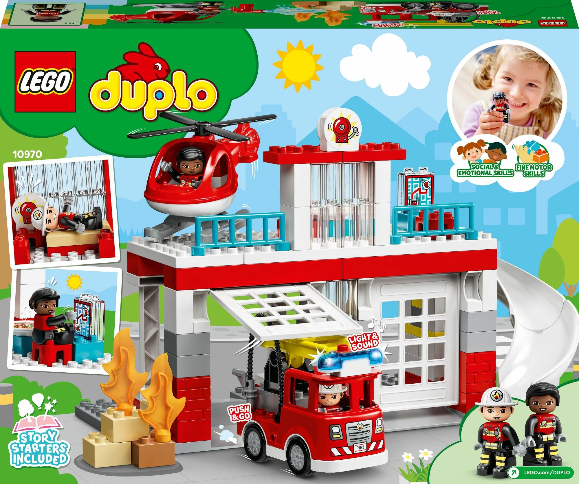 LEGO DUPLO Remiza strażacka i helikopter 10970 - niskie ceny i opinie w  Media Expert