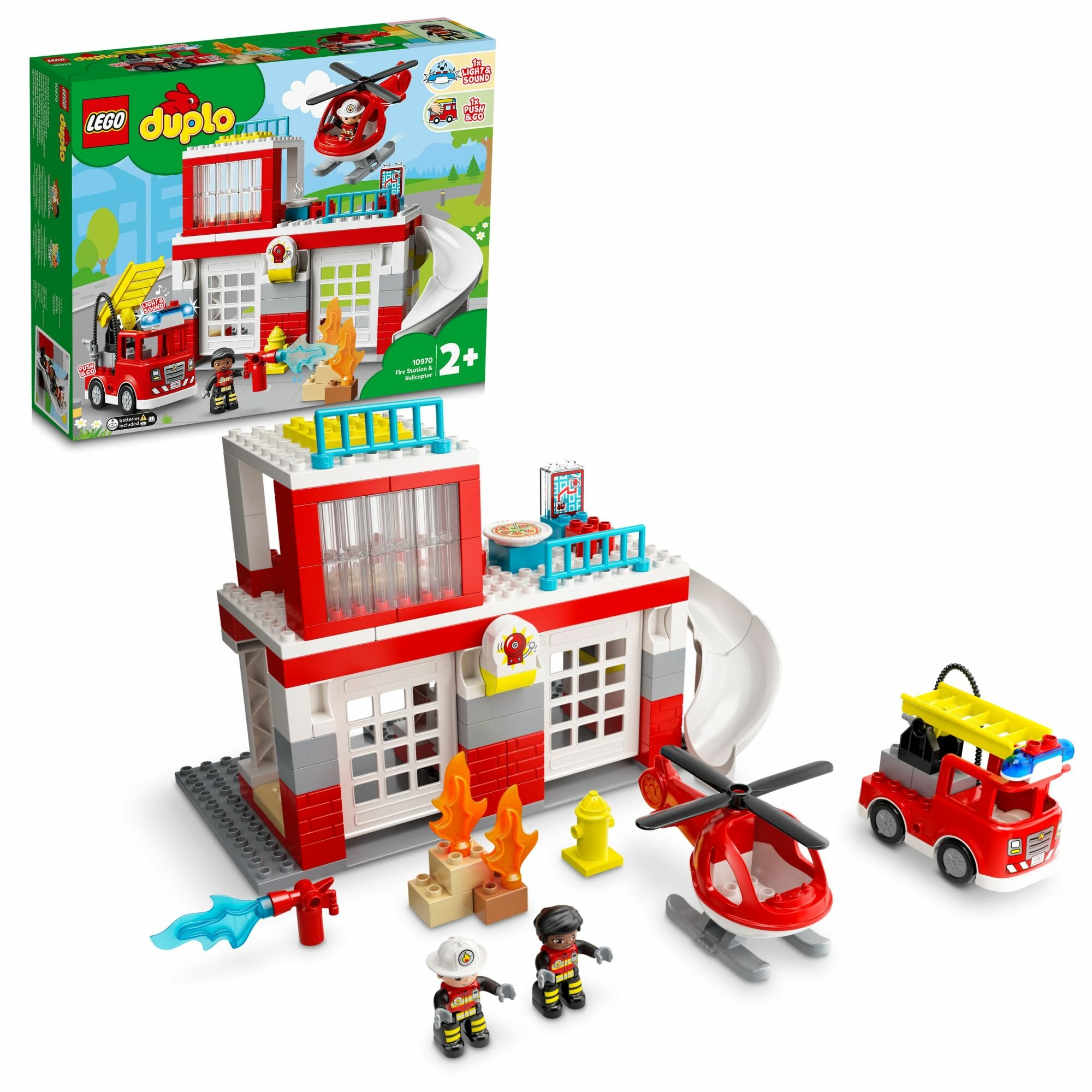 LEGO Duplo Remiza strażacka i helikopter 10970 - niskie ceny i opinie w  Media Expert