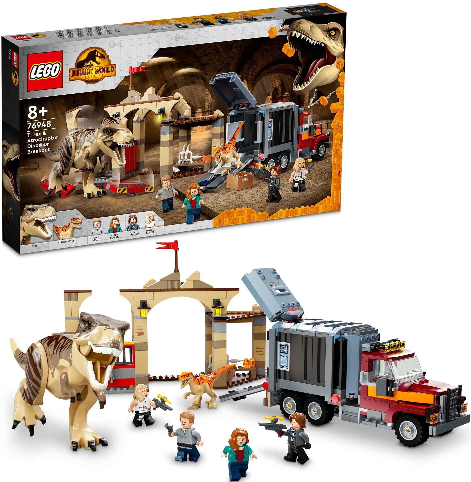 LEGO Jurassic World Ucieczka tyranozaura i atrociraptora 76948 - niskie  ceny i opinie w Media Expert