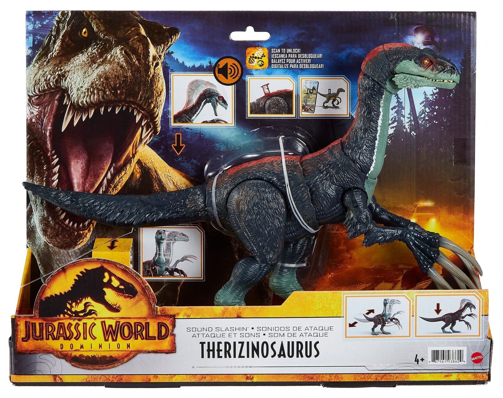 MATTEL Jurassic World Therizinosaurus - Atak z dźwiękiem GWD65 Dinozaur -  niskie ceny i opinie w Media Expert