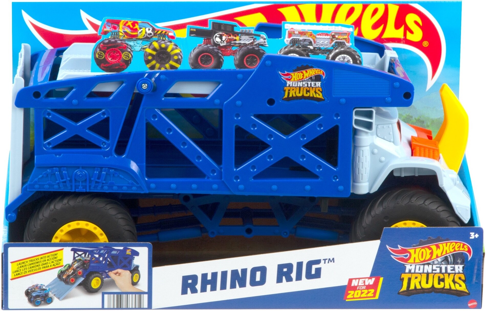 Samochód Hot Wheels Monster Truck Nosorożec Rhino Rig HFB13 - niskie ceny i  opinie w Media Expert