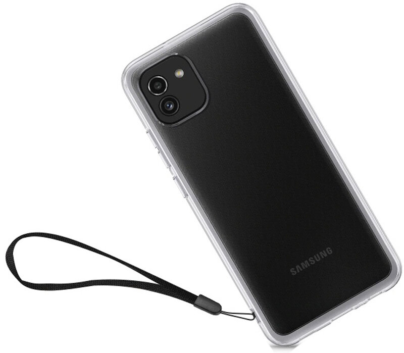 SAMSUNG Soft Clear Cover do Galaxy A03 EF-QA036TTEGEU Przezroczysty Etui -  niskie ceny i opinie w Media Expert