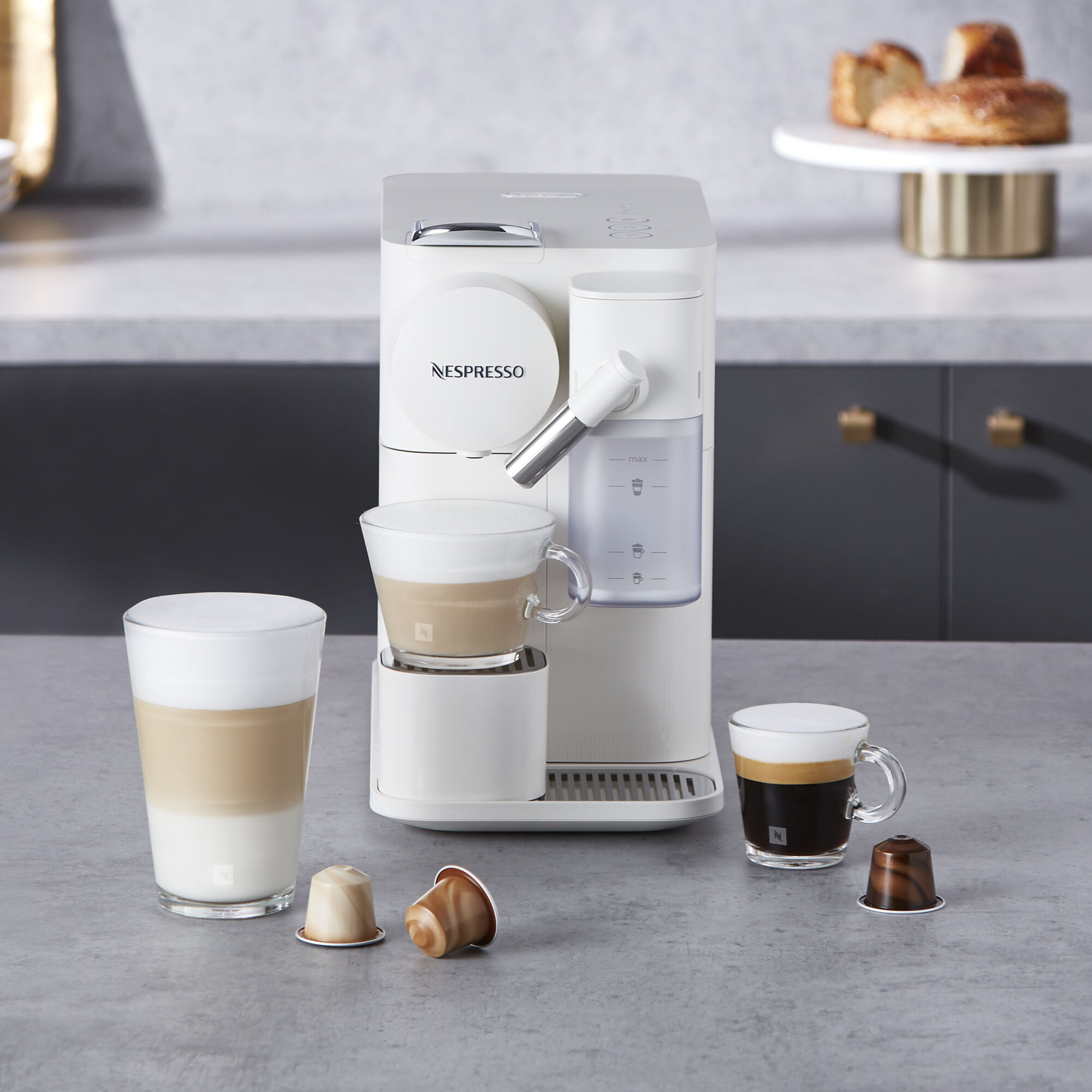 DELONGHI Nespresso Lattissima One EN510.W Bia y Ekspres niskie