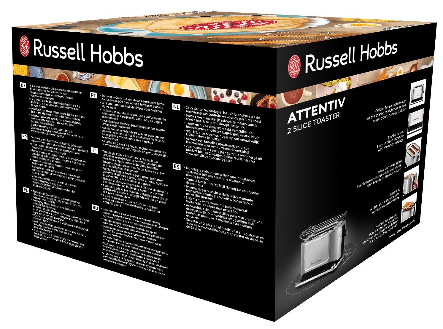 RUSSELL HOBBS Attentiv 26210-56 Inox Toster - niskie ceny i opinie w Media  Expert