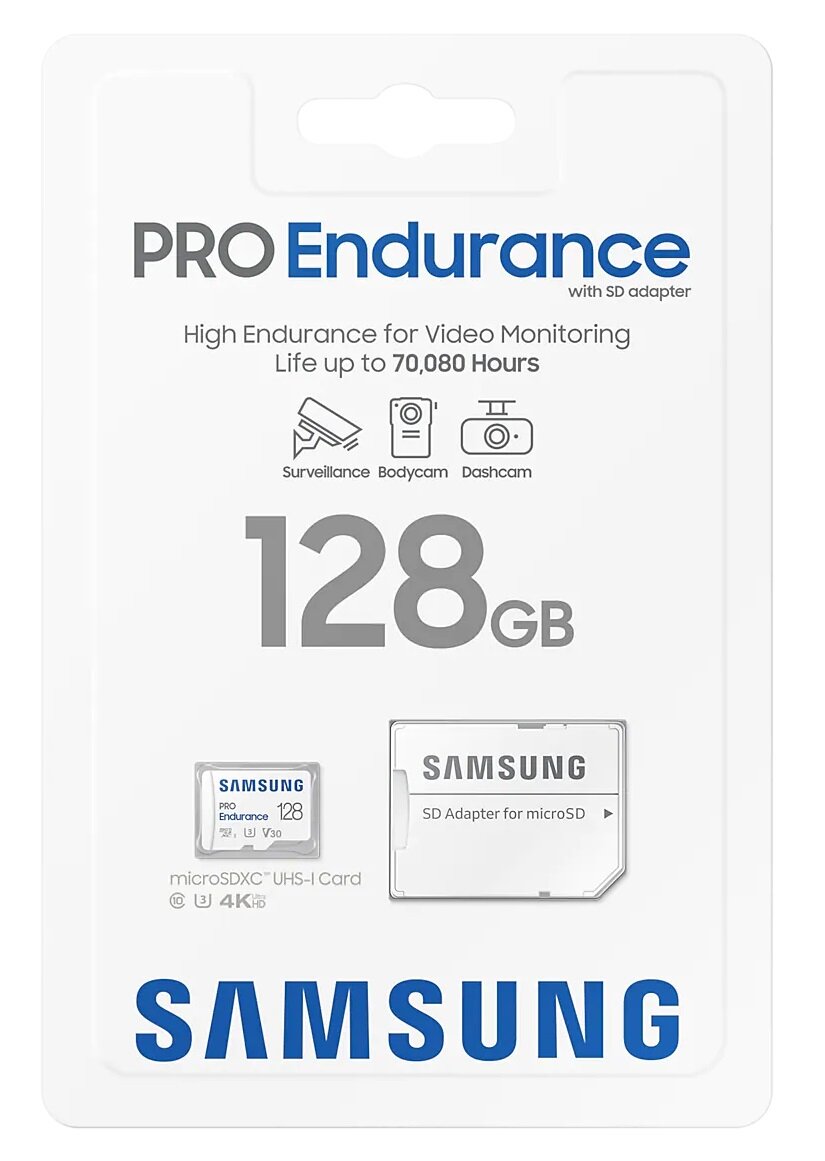 SAMSUNG Pro Endurance microSDXC 128GB + Adapter Karta pamięci - niskie ceny  i opinie w Media Expert