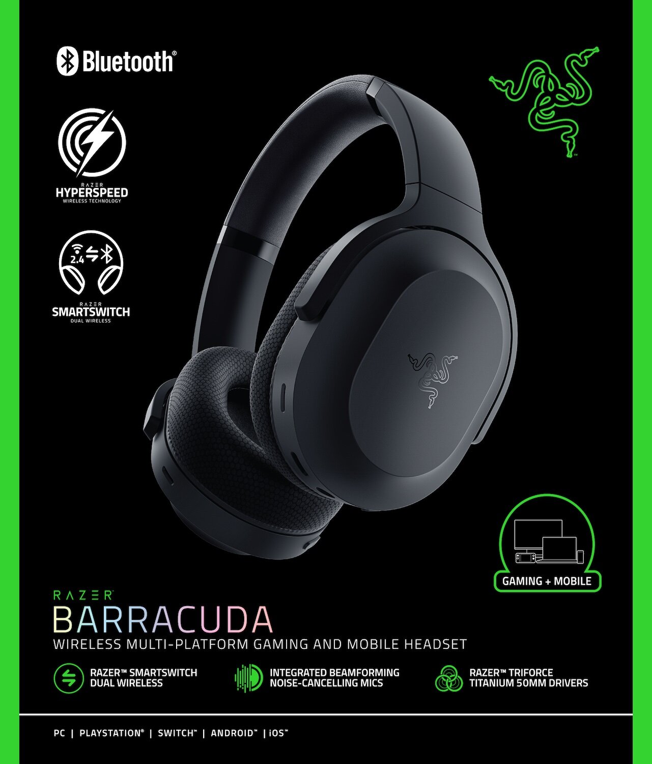 RAZER Barracuda Czarny Słuchawki - niskie ceny i opinie w Media Expert