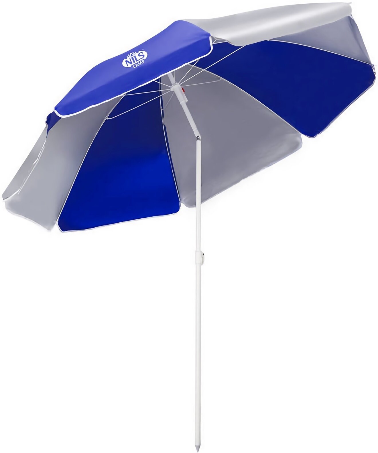 NILS CAMP NC7813 180 cm Biało-niebieski Parasol plażowy - niskie ceny i  opinie w Media Expert