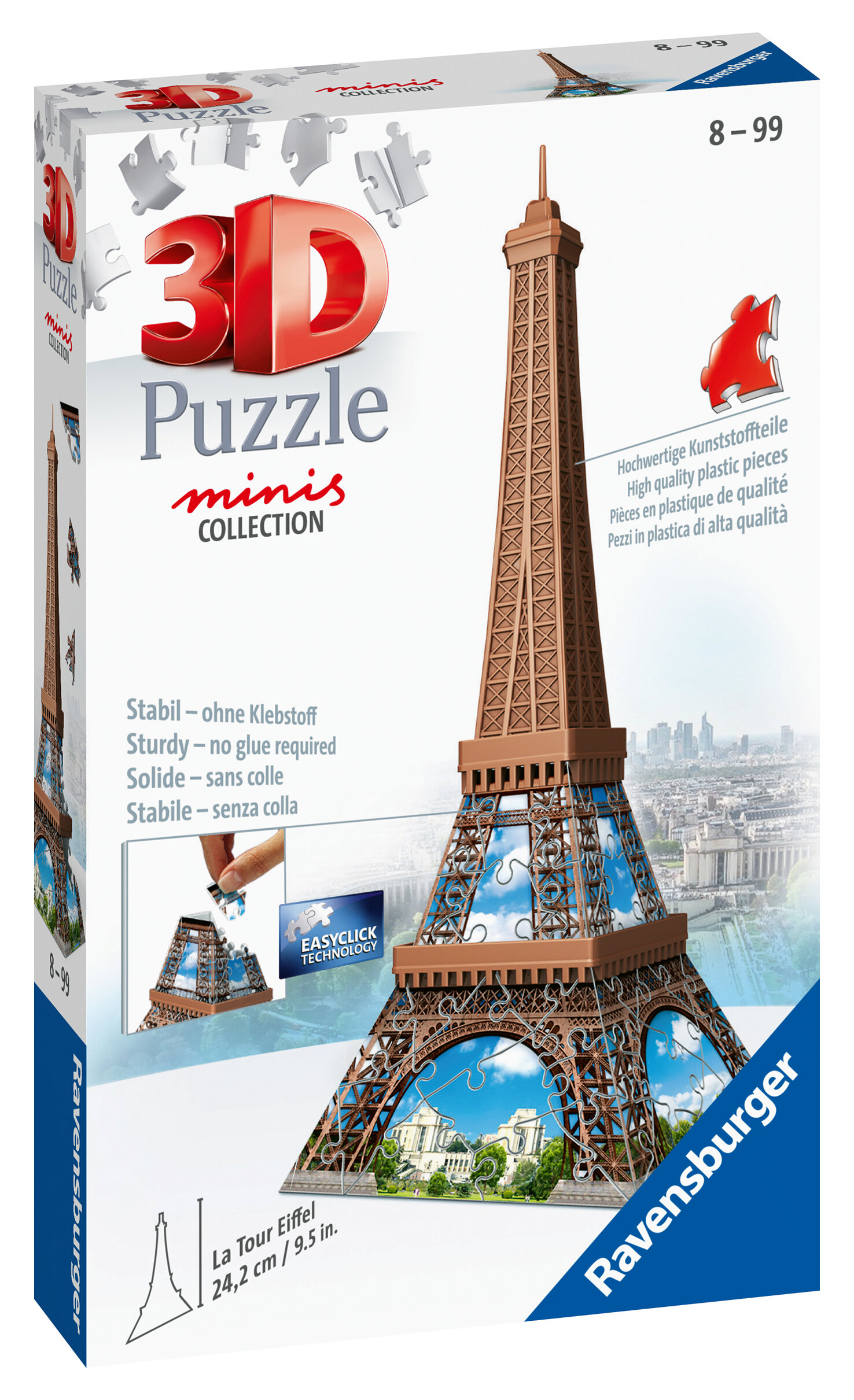 RAVENSBURGER Mini budowle Wieża Eiffla 12536 (60 elementów) Puzzle 3D -  niskie ceny i opinie w Media Expert