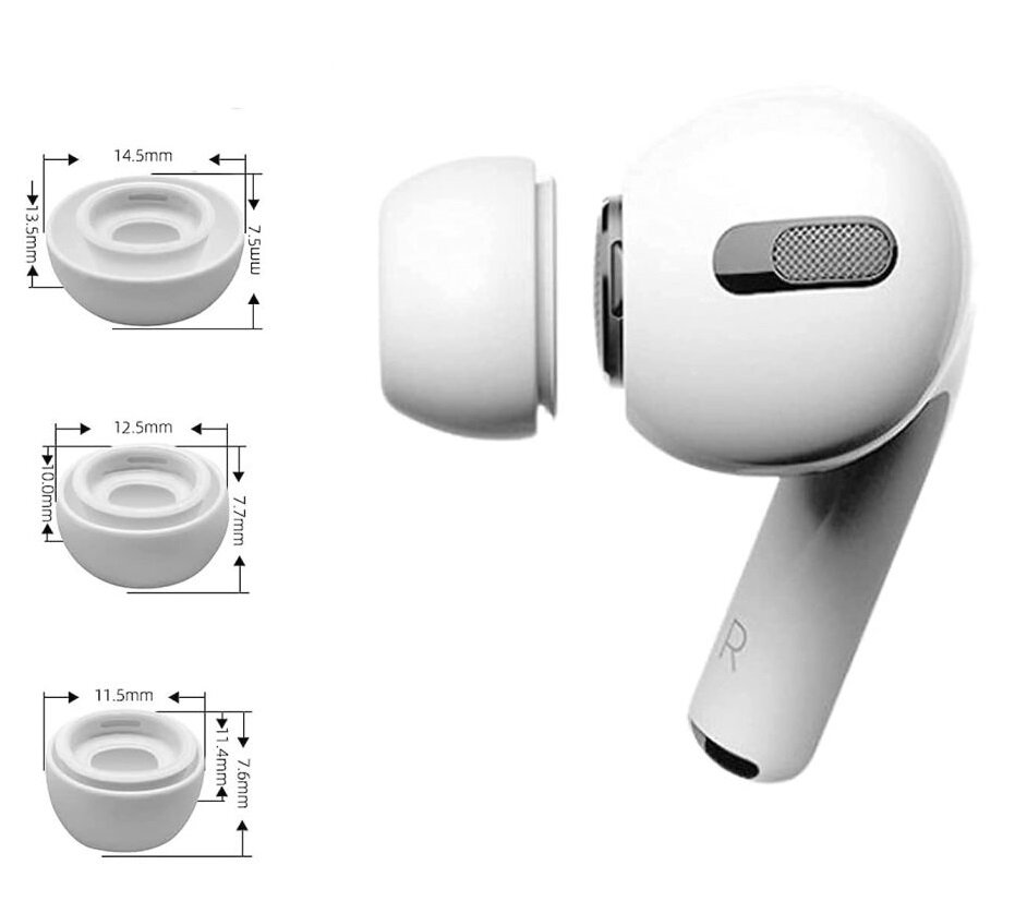 TECH-PROTECT Ear Tips do Apple Airpods Pro 1/2 Biały Nakładki na słuchawki  - niskie ceny i opinie w Media Expert