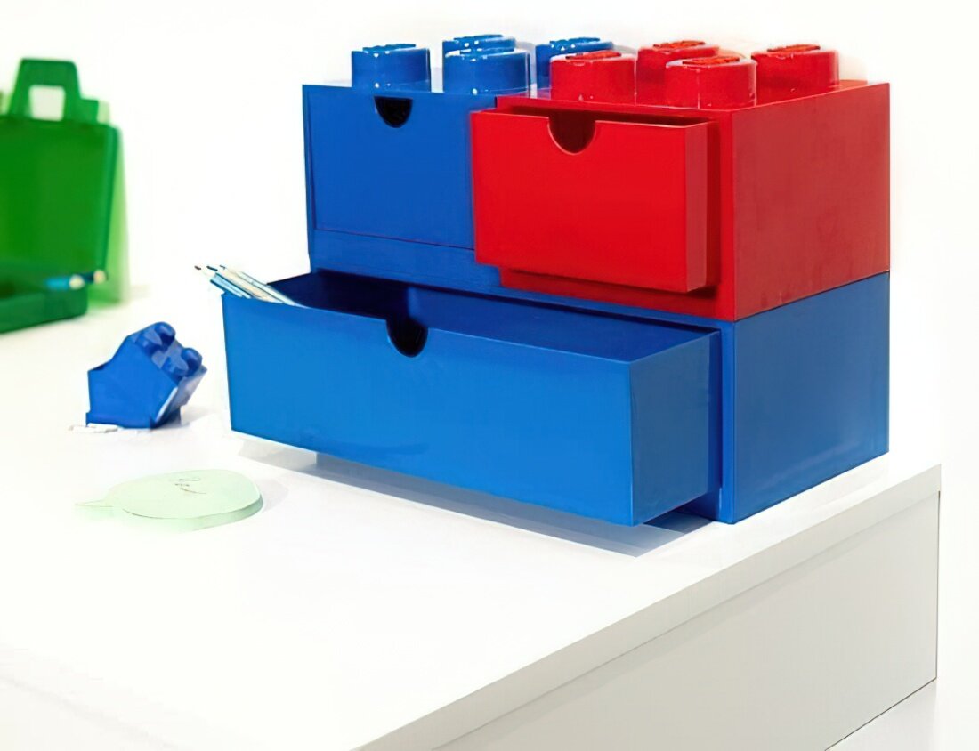 LEGO z szufladką Brick 4 Niebieski 40201731 Pojemnik na - niskie ceny i  opinie w Media Expert