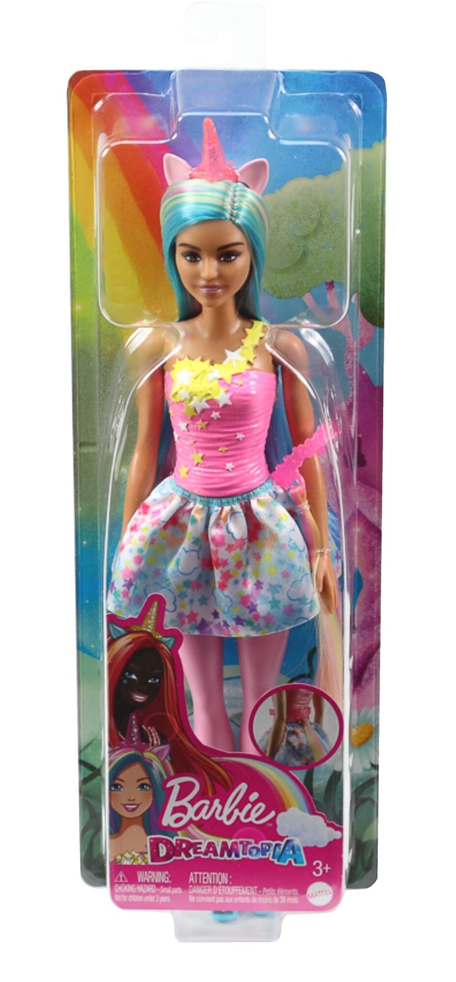 Lalka Barbie Dreamtopia Jednorożec Niebiesko-różowe włosy HGR21 - niskie  ceny i opinie w Media Expert