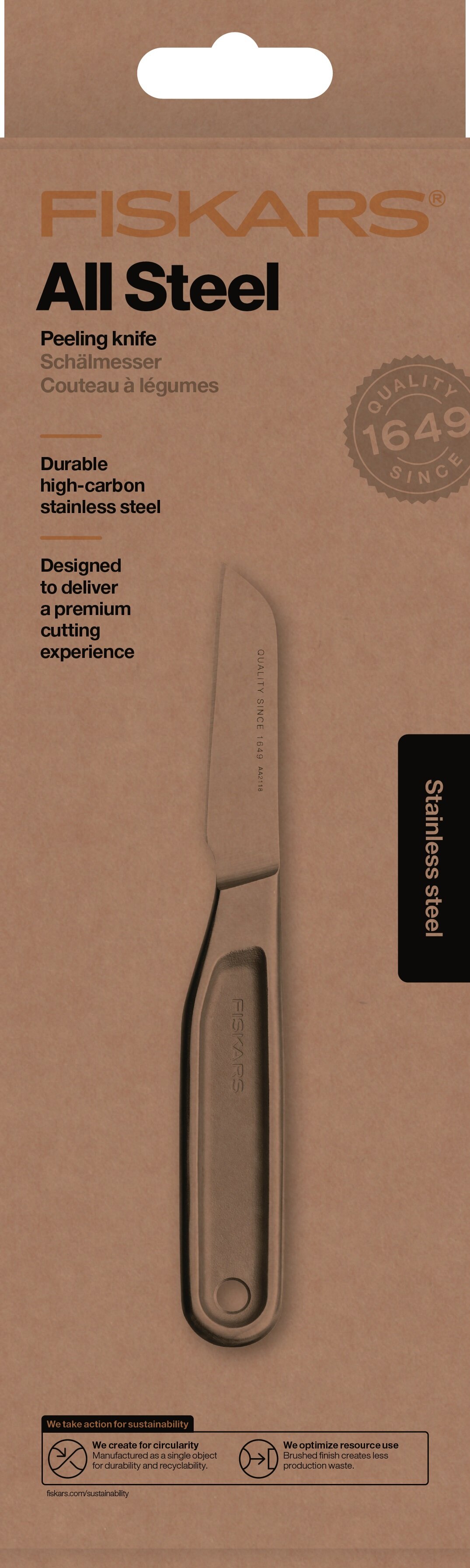 Fiskars All Steel Peeling Knife