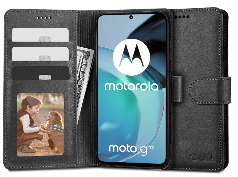 TECH-PROTECT Wallet do Motorola Moto G72 Czarny Etui - niskie ceny i opinie  w Media Expert
