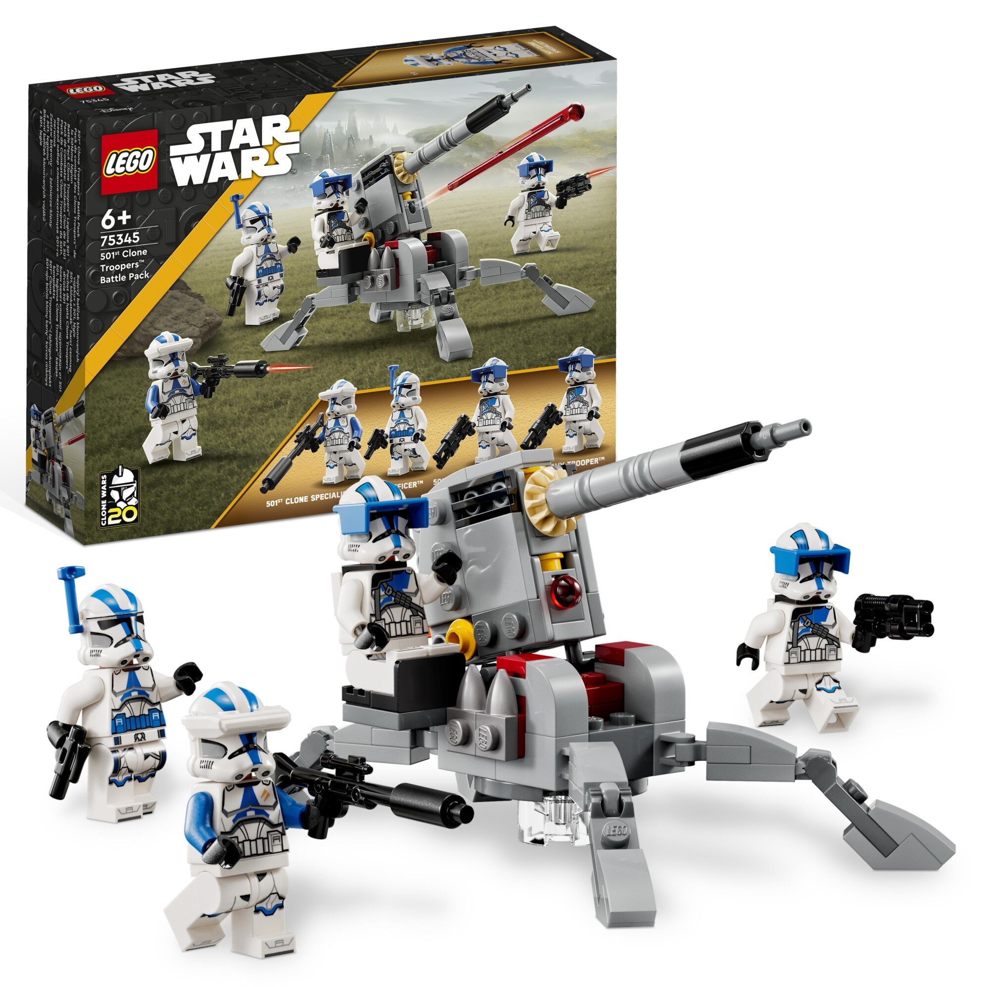 LEGO Star Wars Zestaw bitewny – żołnierze-klony z 501. legionu 75345 -  niskie ceny i opinie w Media Expert