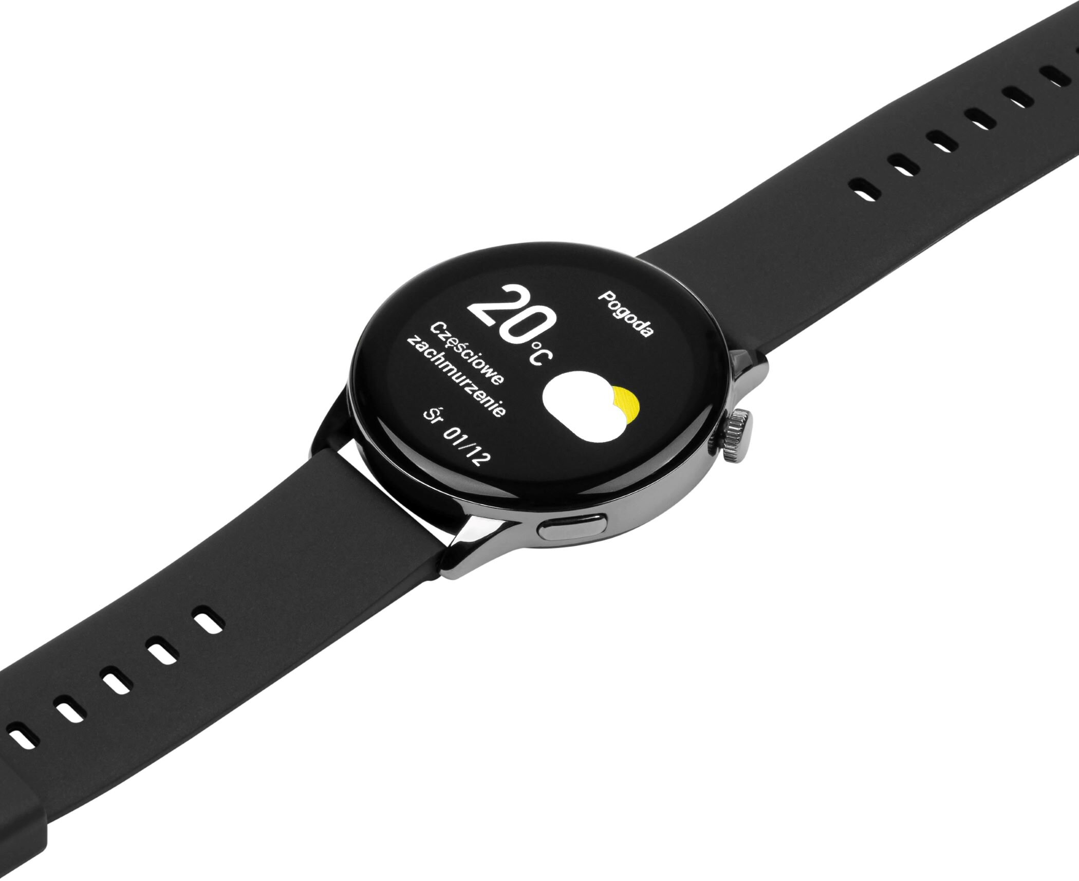 Smartwatch Maxcom FW58 Vanad Pro black Schermo AMOLED HD da 1,3 pollici,  390 * 390 pixel effettua chiamate e leggi notifiche, ip