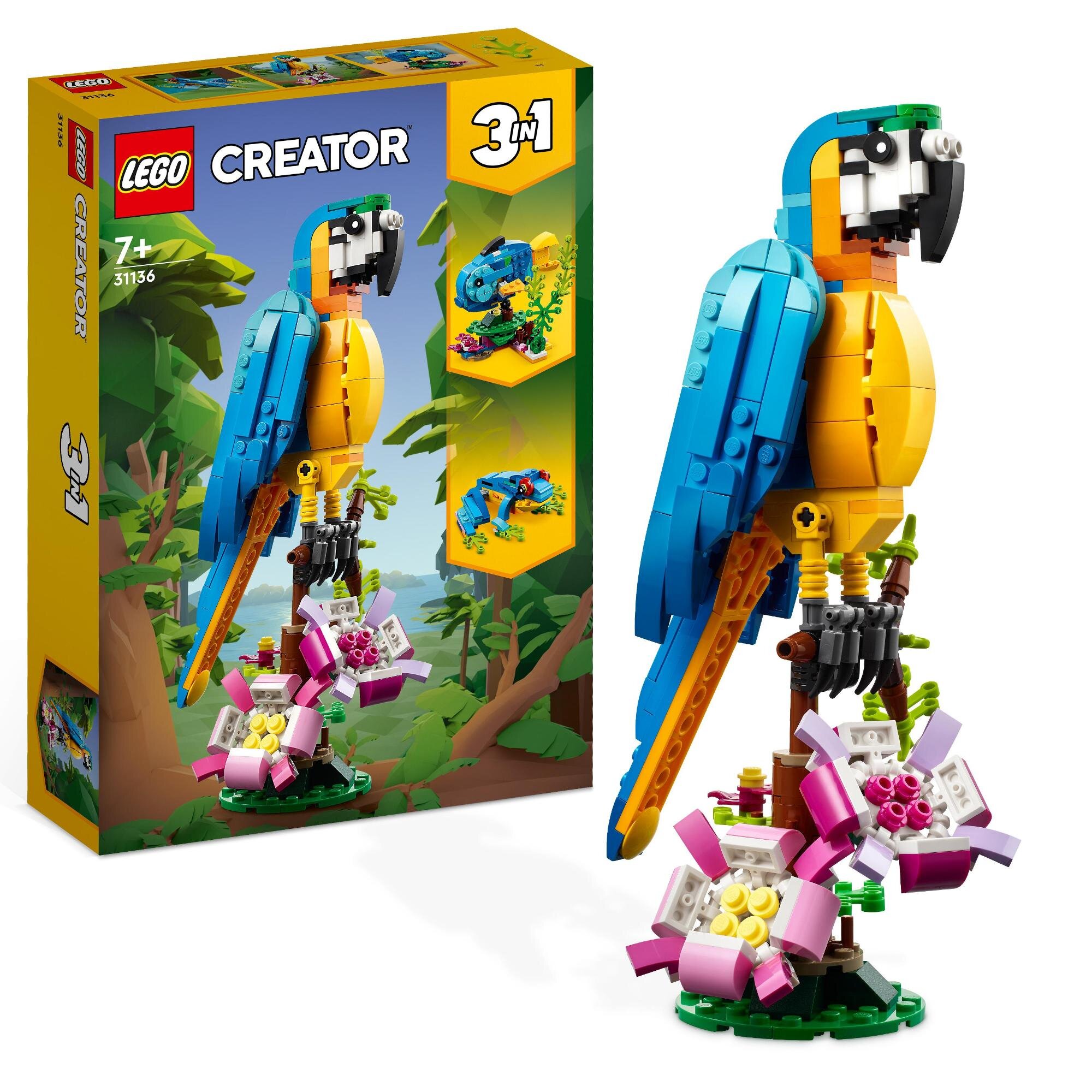 LEGO Creator 3w1 Egzotyczna papuga 31136 - niskie ceny i opinie w Media  Expert
