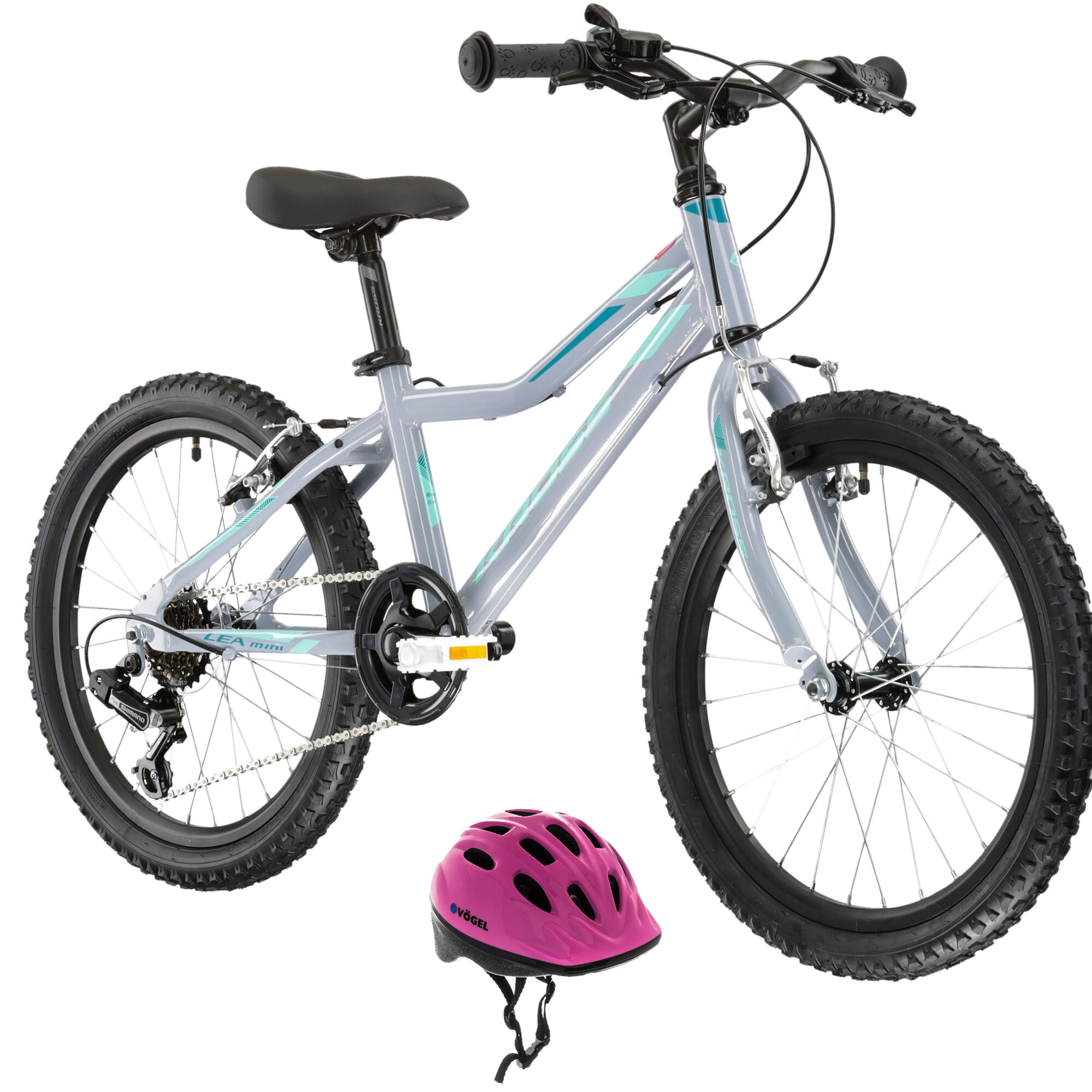 KROSS Lea Mini 1.0 20 cali dla dziewczynki Szaro-seledynowy + Kask rowerowy  VÖGEL VKA-920G Różowy dla Dzieci (rozmiar XS) Rower dziecięcy - niskie ceny  i opinie w Media Expert