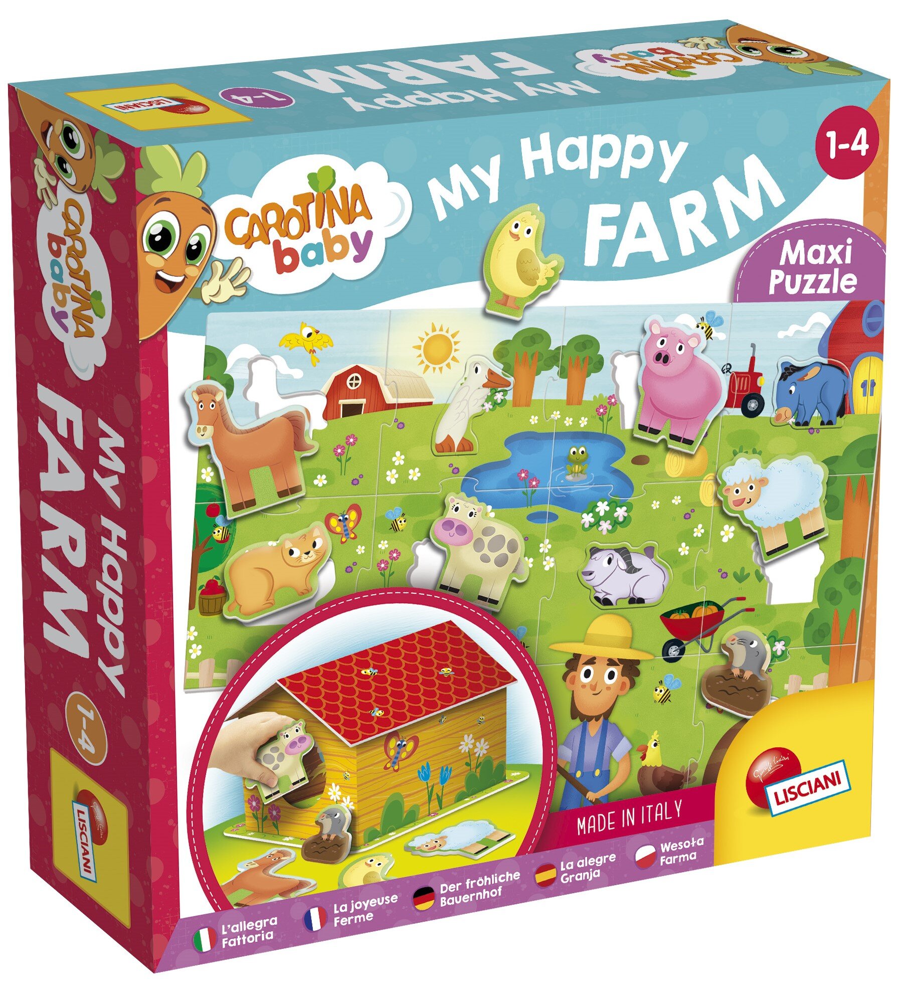 LISCIANI Carotina Baby Moja szczęśliwa farma 304-92567 (12 elementów) Puzzle  - niskie ceny i opinie w Media Expert