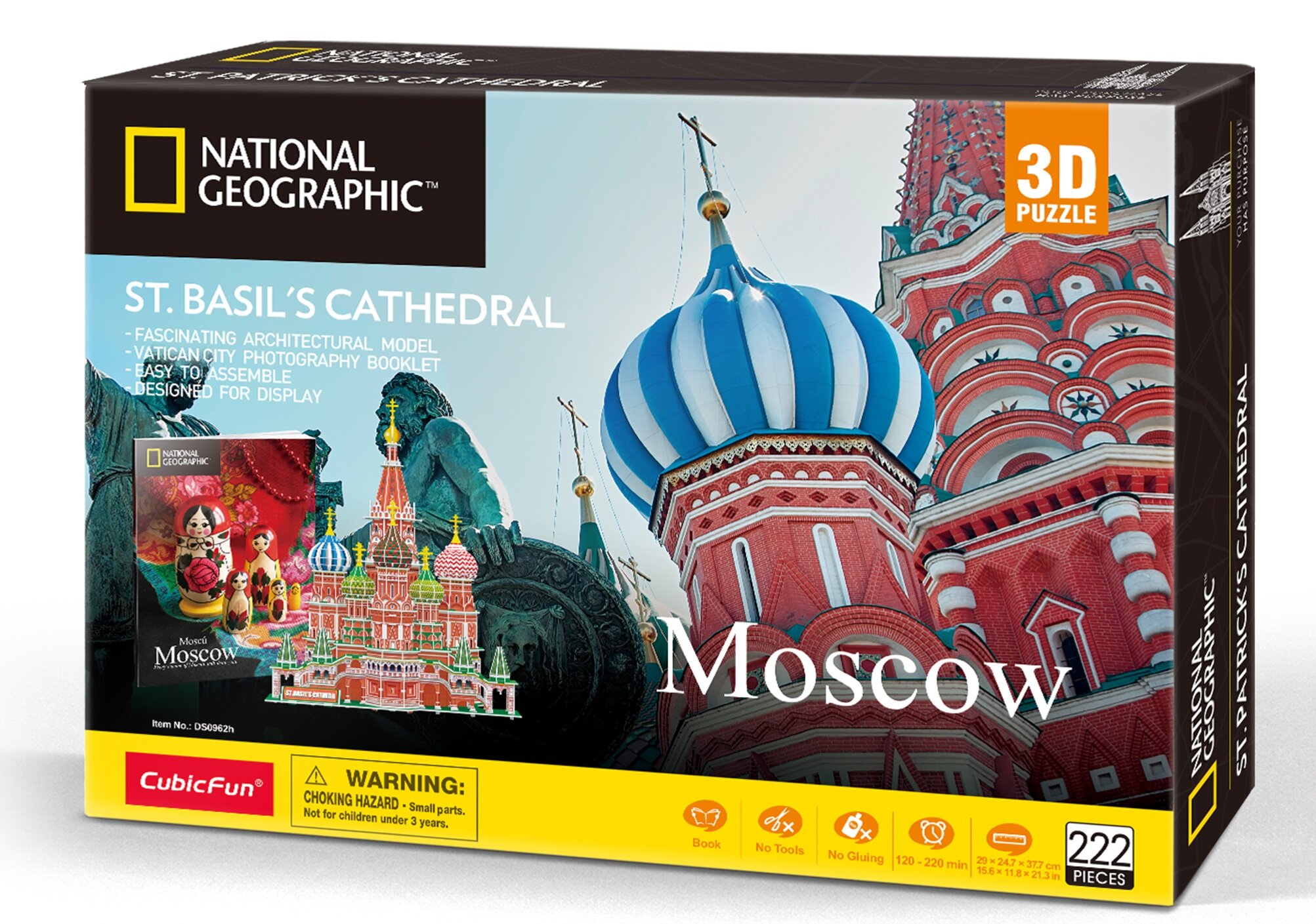 CUBIC FUN National Geographic Sobór Św. Bazyla 306-DS0999H (222 elementów)  Puzzle 3D - niskie ceny i opinie w Media Expert