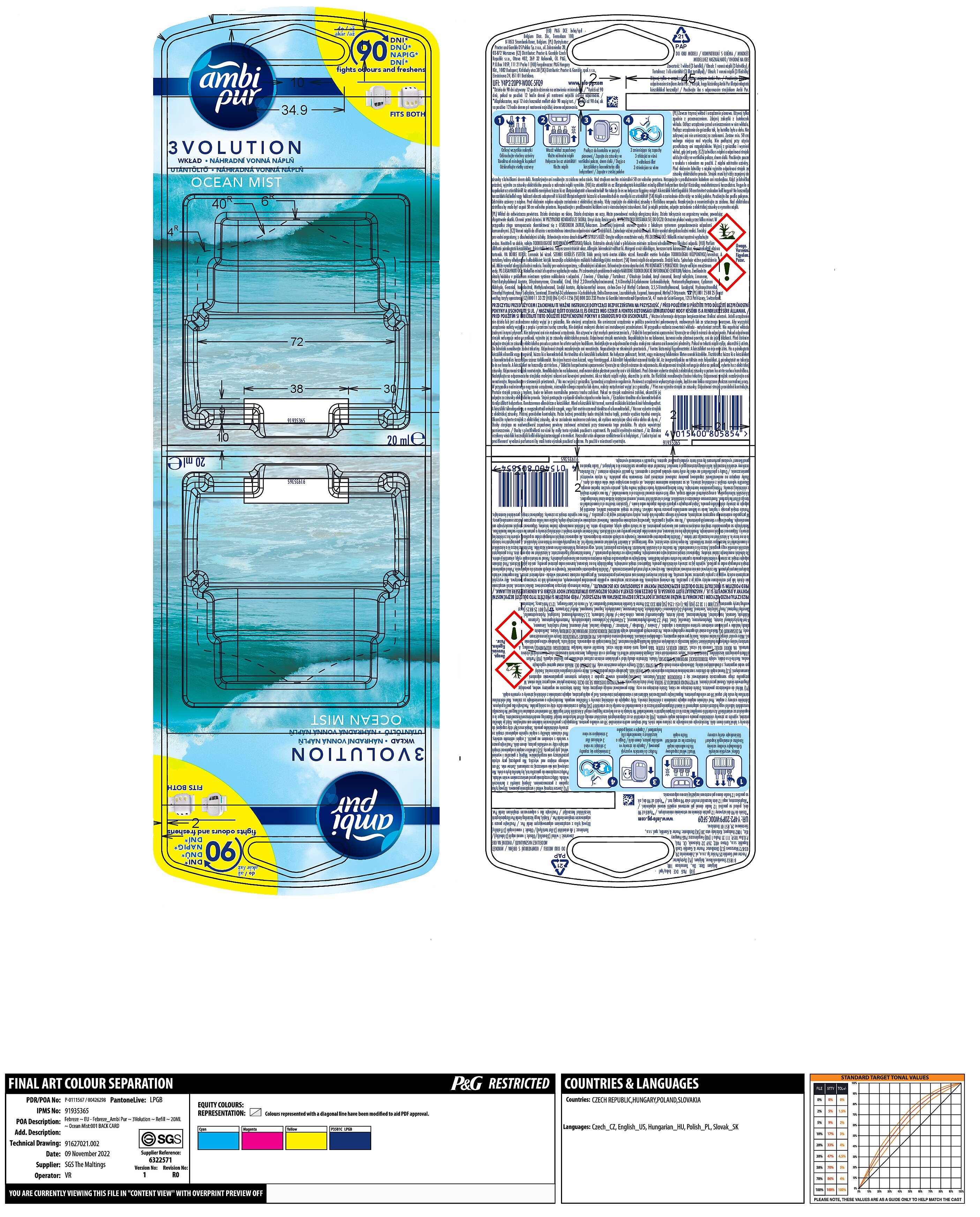 AMBI PUR 3 Volution Ocean 20ml - Air Freshener