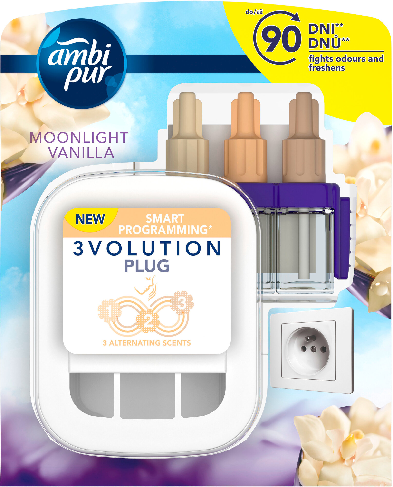 Ambi Pur 3 Volution Moonlight Vanilla electric air freshener complete  machine 20 ml - VMD parfumerie - drogerie