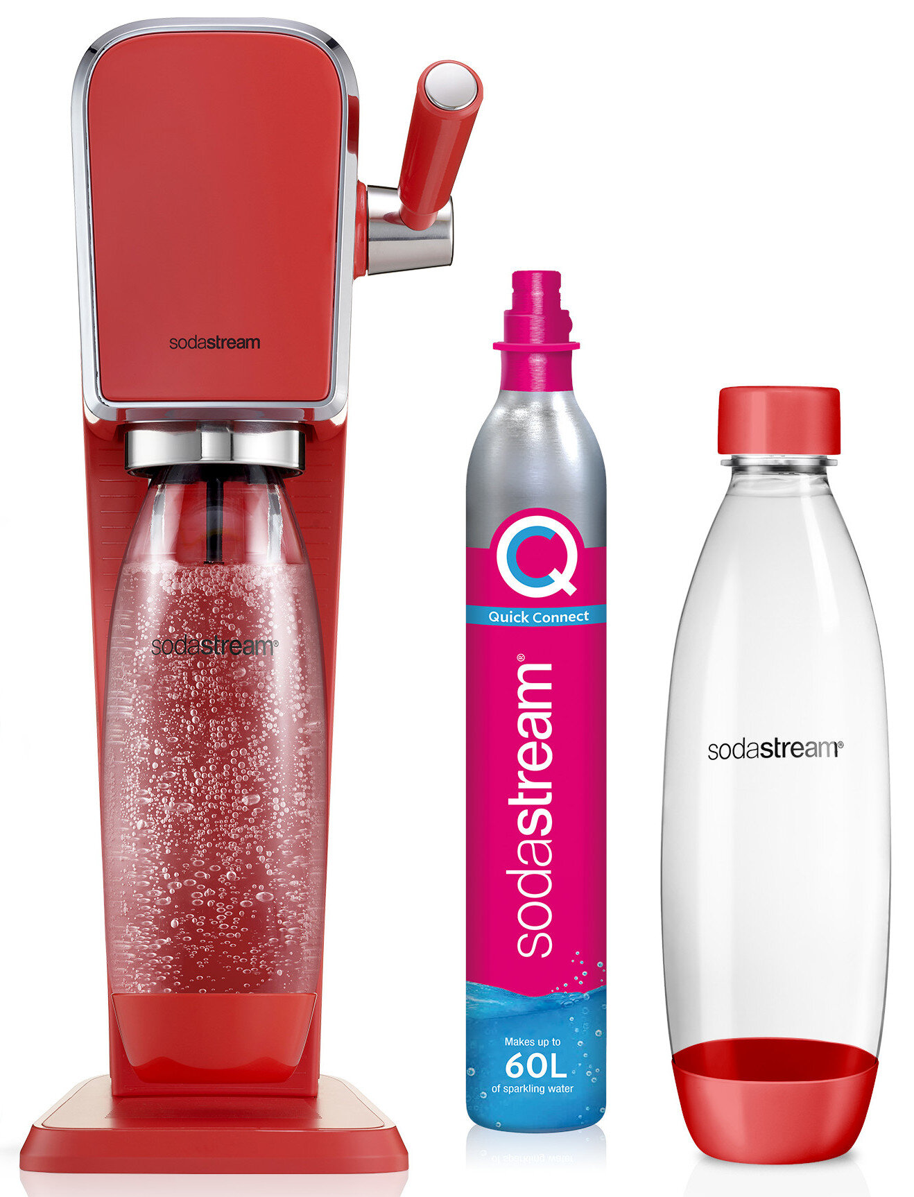 SODASTREAM Art Czerwony Saturator - niskie ceny i opinie w Media Expert