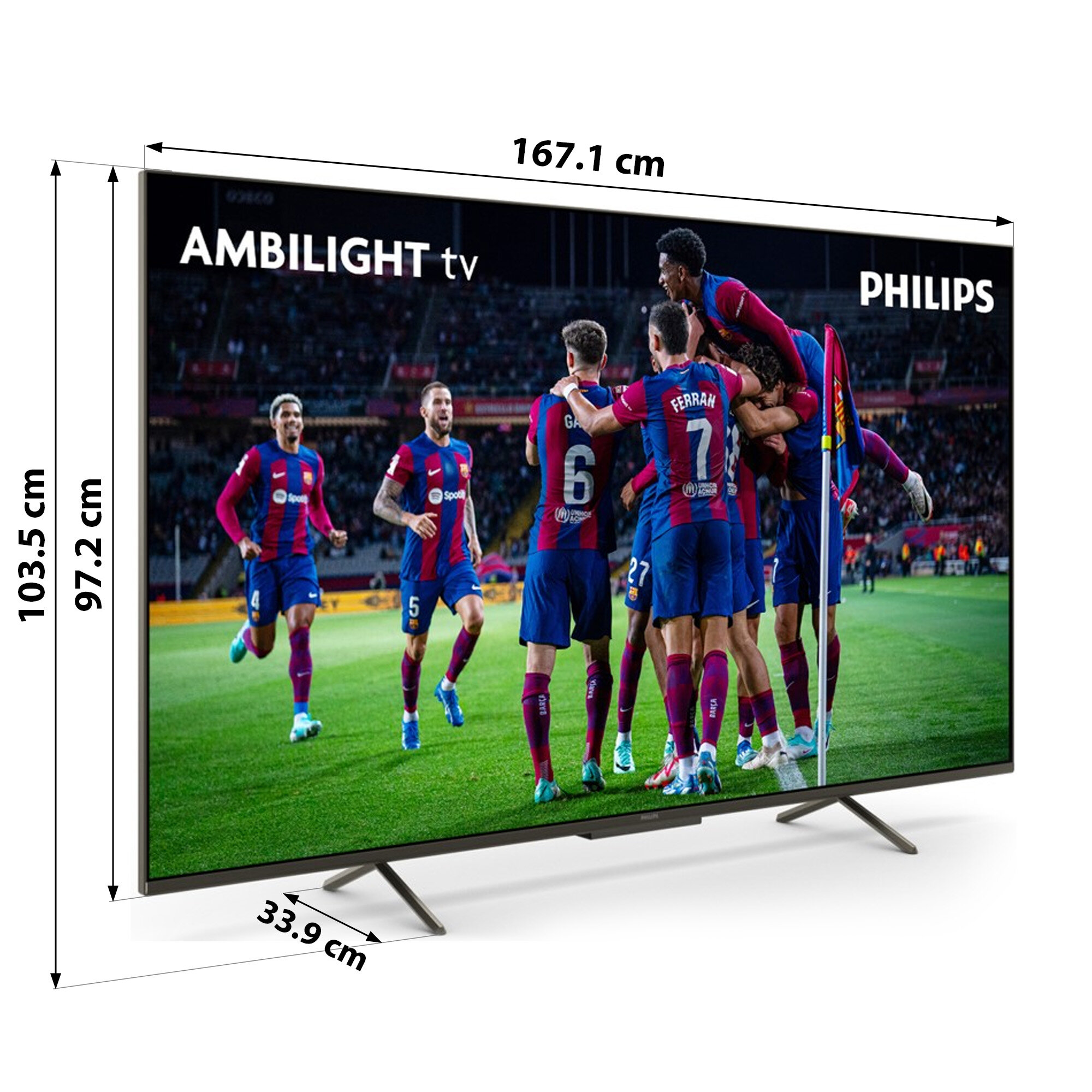 TV LED 75'' Philips Ambilight 75PUS8118 4K UHD HDR Smart Tv - TV