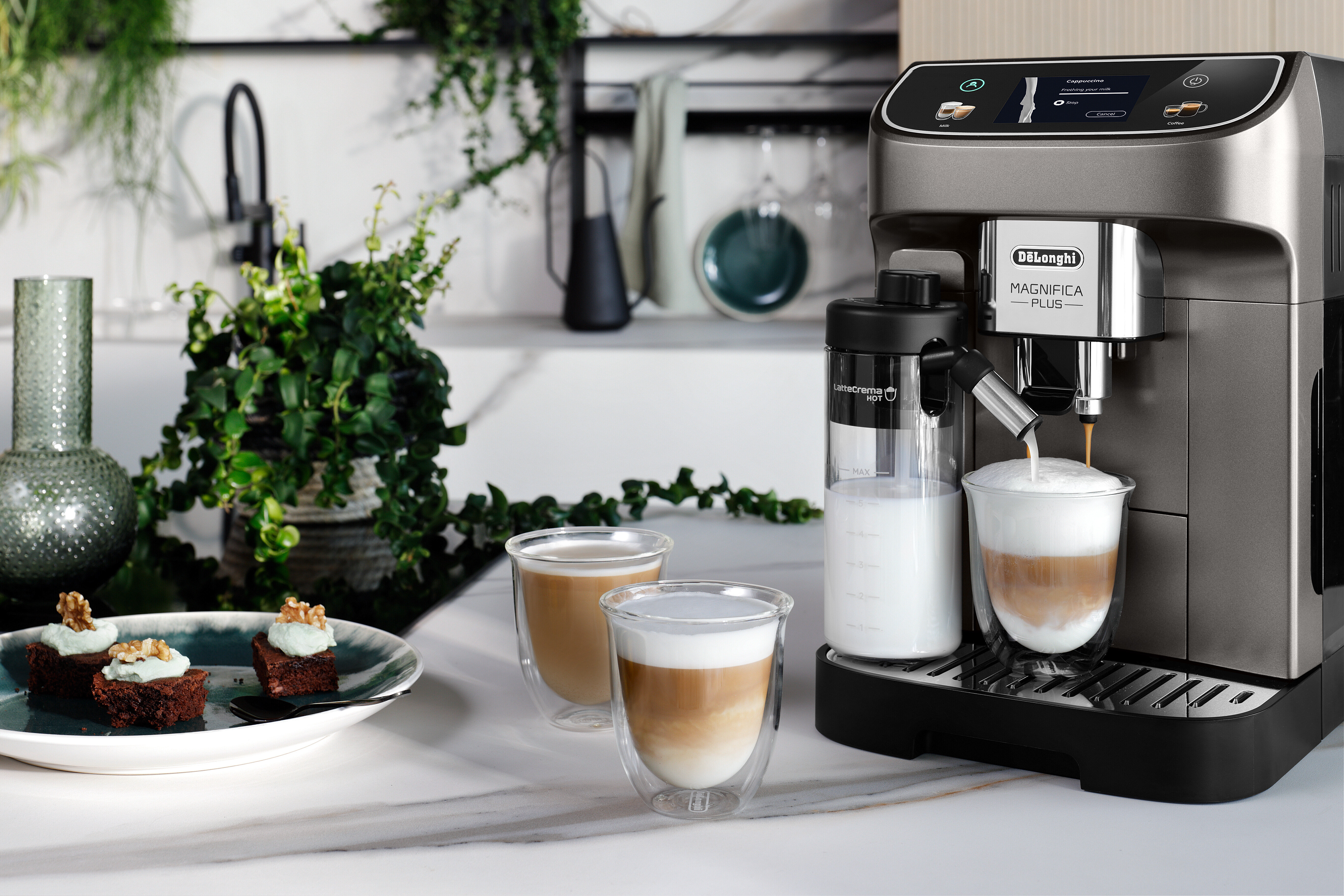 DELONGHI Magnifica Plus ECAM320.70.TB Tytanowy Ekspres niskie