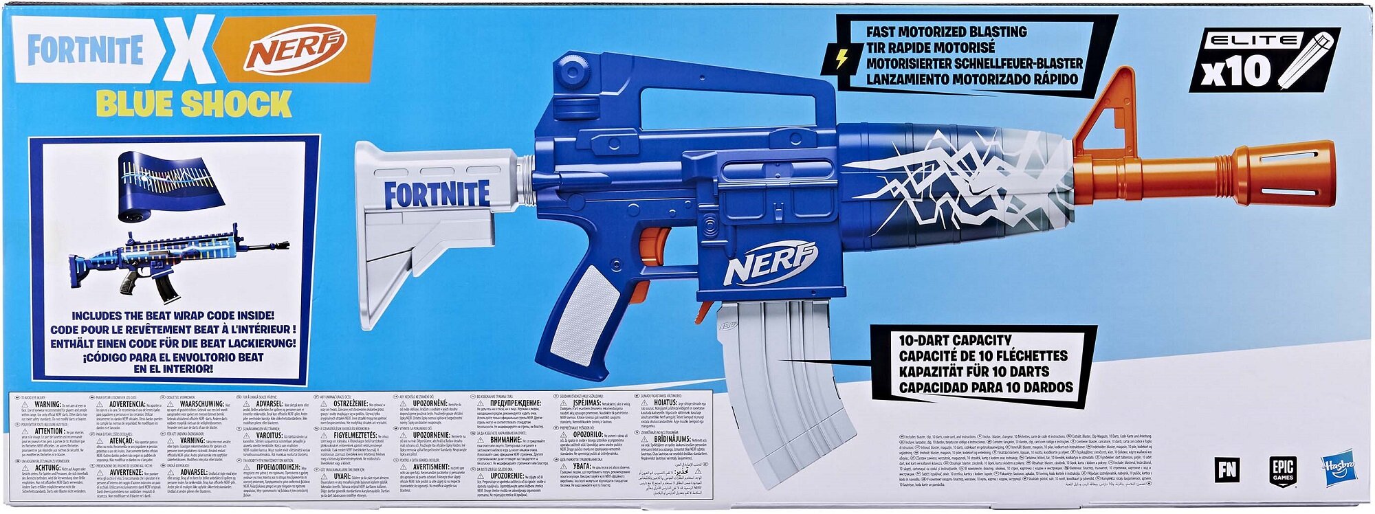 HASBRO HASBRO NERF FORTNITE WYRZUTNIA BLUE SHOCK AUTOMAT F4108 - Niska  cena!