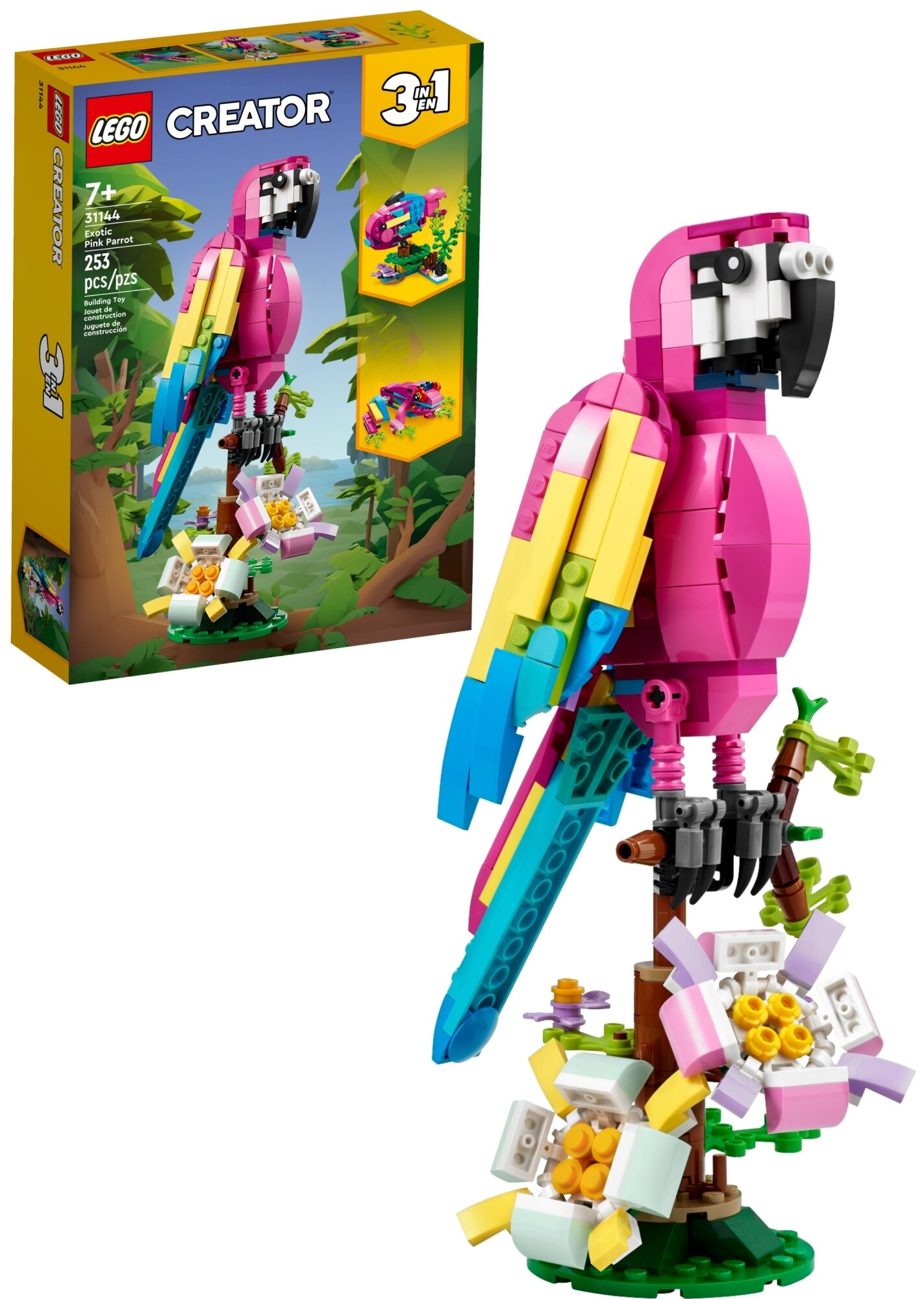 Lego Creator Loro Rosa Exótico 31144