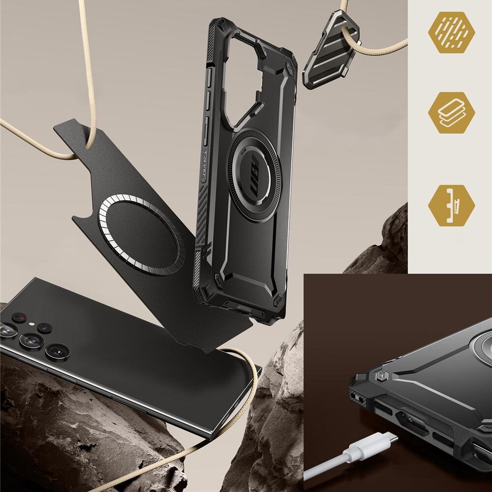 SUPCASE UB XT Mag MagSafe do Samsung Galaxy S24 Ultra Czarny Etui - niskie  ceny i opinie w Media Expert