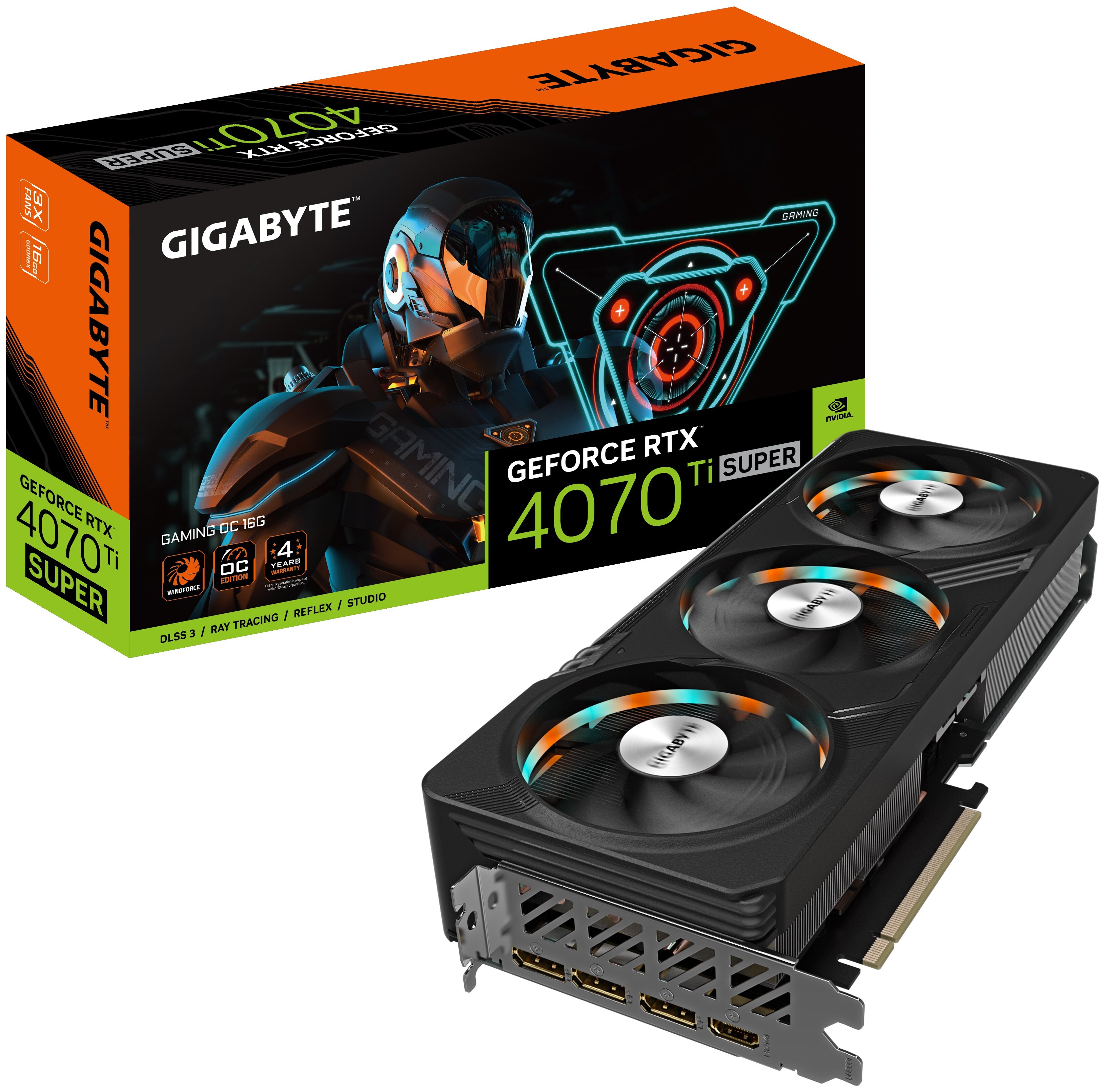 GIGABYTE GeForce RTX 4070 Ti Super Gaming OC 16GB DLSS 3 Karta ...