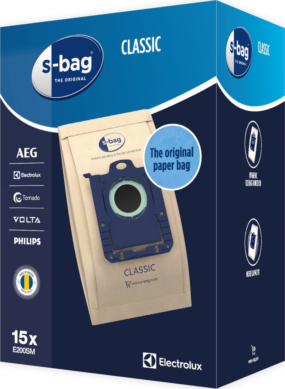 ELECTROLUX E200M S-Bag Classic - 15 szt. papierowe Worki do odkurzacza -  niskie ceny i opinie w Media Expert