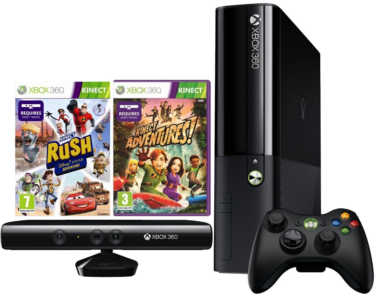 MICROSOFT Xbox 360 250 GB + Kinect + Kinect Adventures + Kinect Rush: A  Disney Pixar Adventure + voucher Fruit Ninja Konsola - niskie ceny i opinie  w Media Expert