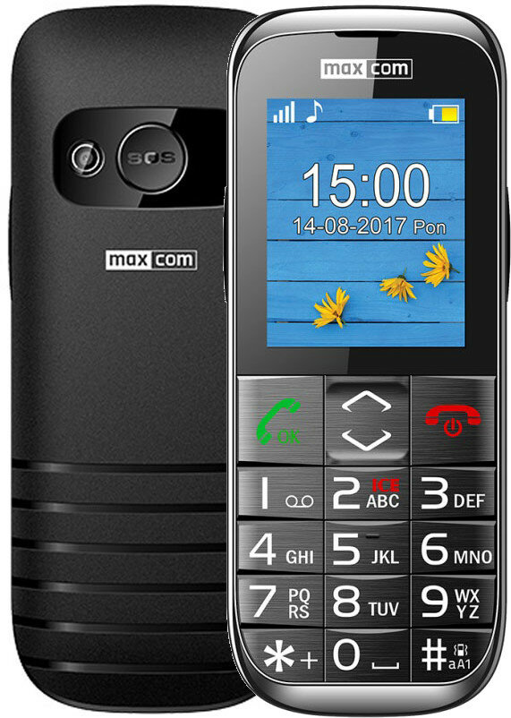MAXCOM MM720 Czarny Telefon - niskie ceny i opinie w Media Expert