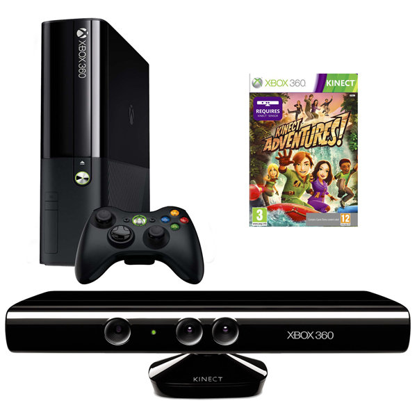 MICROSOFT Xbox 360 4GB + Kinect + Gra Forza Horizon + Gra Kinect Sports  +Gra Kinect Adventures Konsola - niskie ceny i opinie w Media Expert