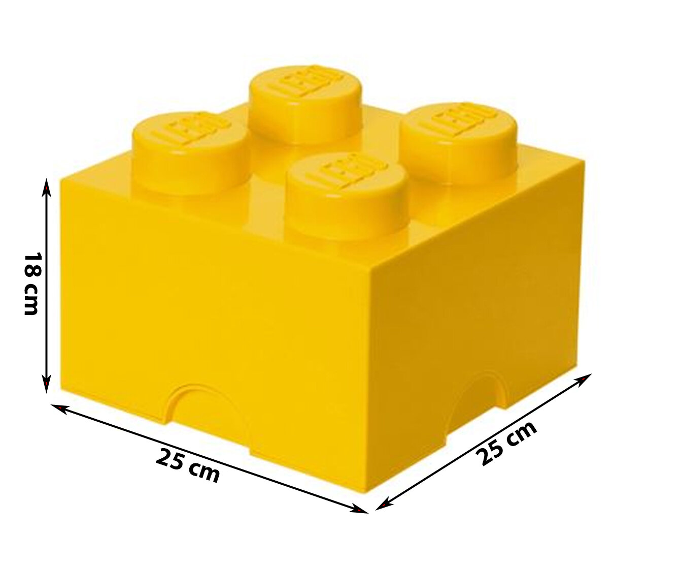 LEGO klocek Brick 4 Żółty 40031732 Pojemnik na - niskie ceny i opinie w  Media Expert