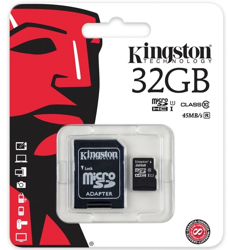 KINGSTON microSD 32GB + AdapterSD Karta pamięci - niskie ceny i opinie w  Media Expert