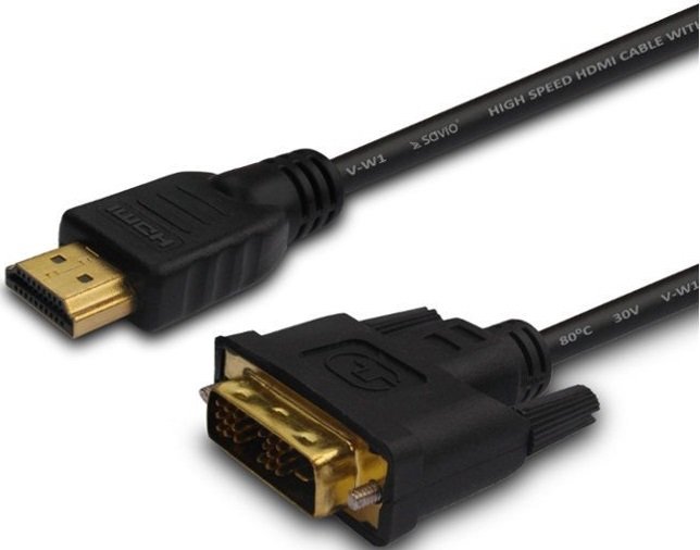 Kabel HDMI - DVI-D SAVIO 1.5 m - niskie ceny i opinie w Media Expert