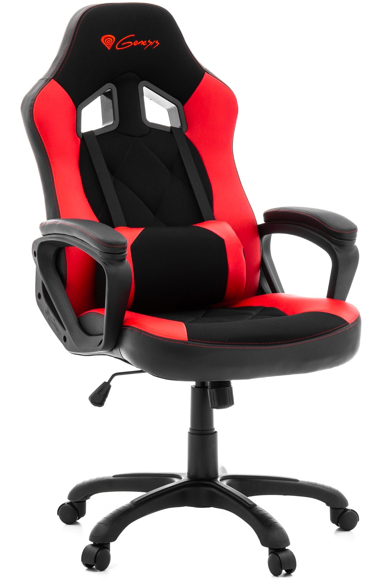 GENESIS Nitro 330 Czarno-czerwony Fotel - niskie ceny i opinie w Media  Expert