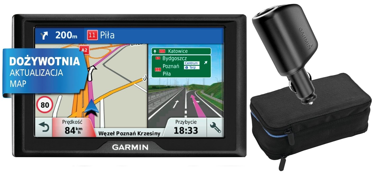 GARMIN Drive 60LM EU Ultrapack + Ładowarka + Etui Nawigacja - niskie ceny i  opinie w Media Expert