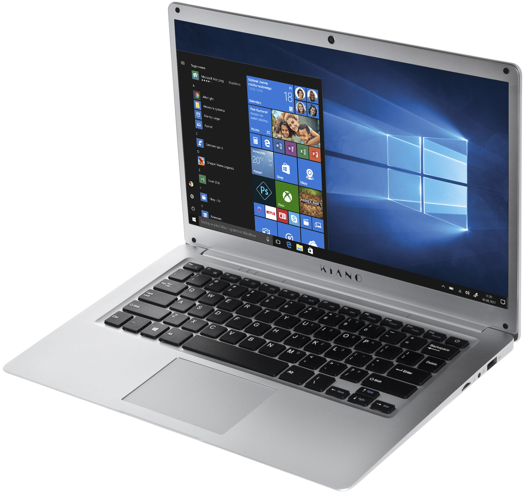 KIANO SlimNote 14.1" Atom x5-Z8350 2GB RAM 32GB eMMC Windows 10 Home Laptop  - niskie ceny i opinie w Media Expert