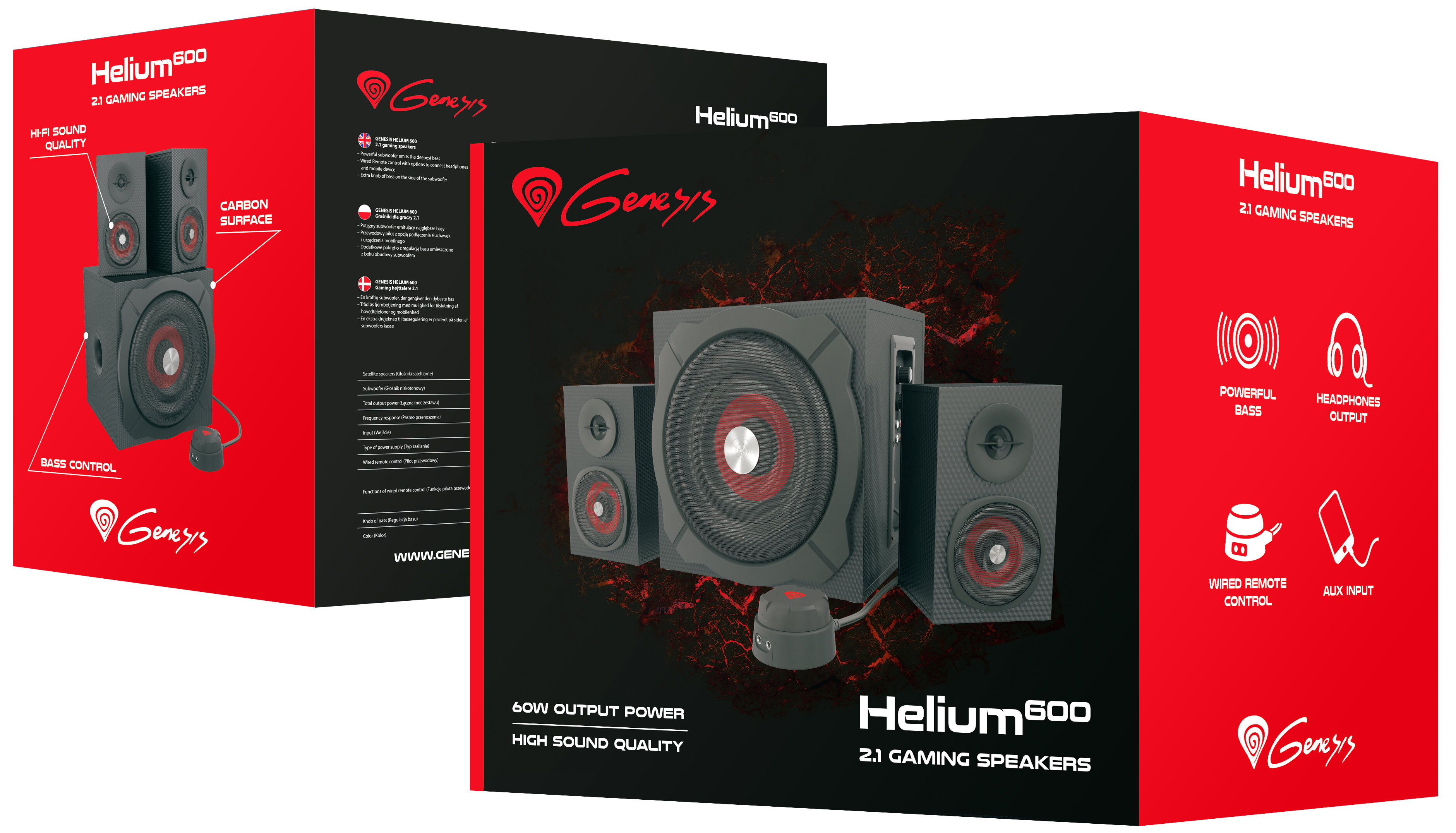 GENESIS Helium 600 Głośniki - niskie ceny i opinie w Media Expert