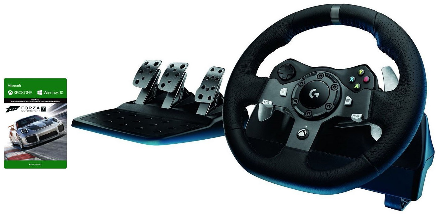 LOGITECH G920 + Gra Forza Motorsport 7 (PC/XBOX ONE) Kierownica - niskie  ceny i opinie w Media Expert