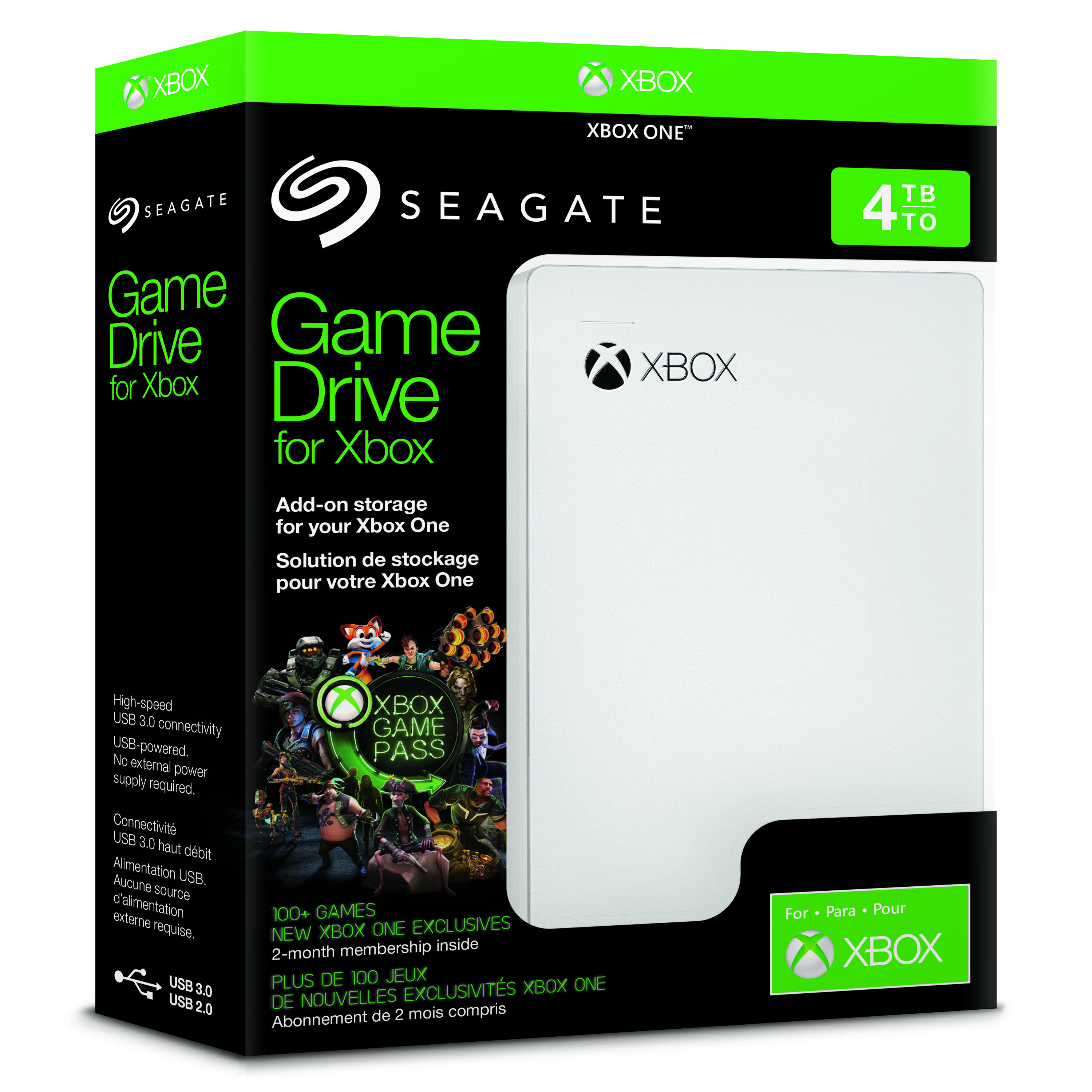 video perspectief met tijd SEAGATE Game Drive 4TB HDD Biały + Game Pass Ultimate 2m Dysk do XBOX ONE -  niskie ceny i opinie w Media Expert